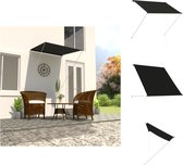 vidaXL Uittrekbaar Zonnescherm - 100 x 150 cm - Staal en polyester - Antraciet - Handbediend - Vensterzonwering