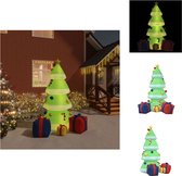vidaXL Opblaasbare Kerstboom - Meerkleurig - 200 x 130 x 240 cm - Met ingebouwde LED-verlichting - Decoratieve kerstboom