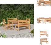 vidaXL Ensemble de meubles de jardin - Bois de teck Massief - 150x90x77 cm - Résistant à l'eau - Ensemble de jardin