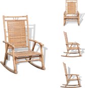 vidaXL Chaise à bascule en Bamboe - 66 x 86 x 105 cm - Résistant aux UV et à l'eau - Chaise à bascule