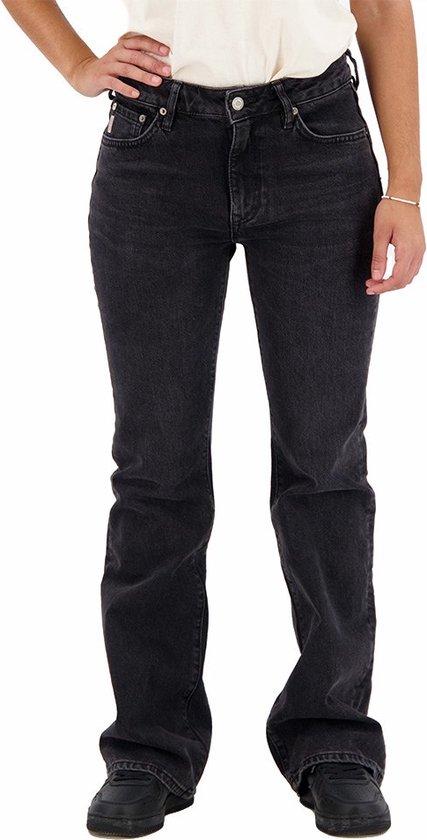 Superdry Vintage Mid Rise Slim Flare Jeans Zwart 28 / 32 Vrouw