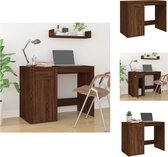 vidaXL Bureau Computer - Bruineiken - 100 x 49 x 75 cm - Duurzaam bewerkt hout - Bureau