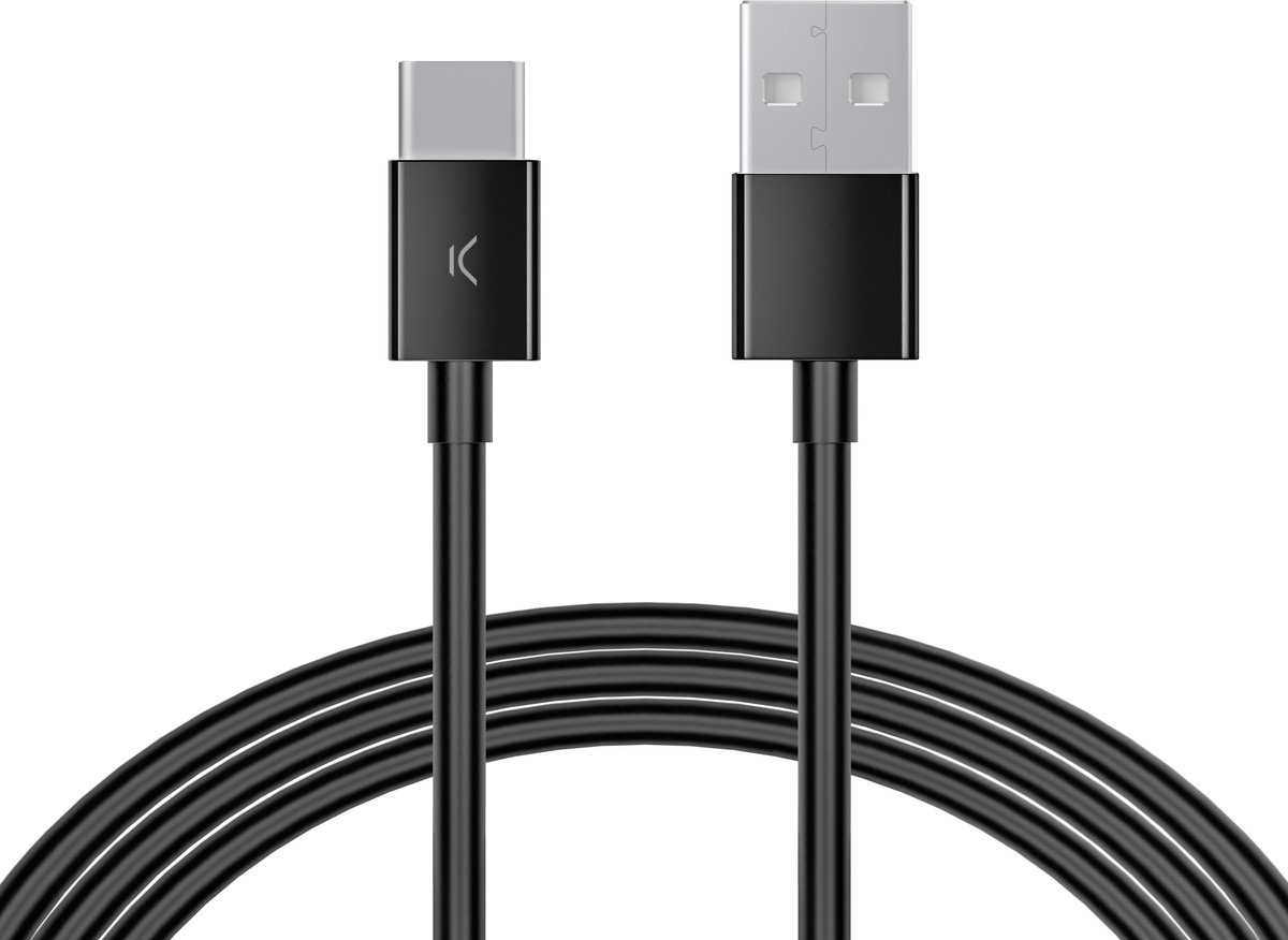 Kabel USB-C naar USB KSIX 3 m Zwart