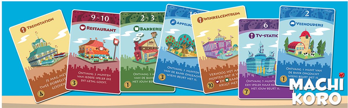White Goblin Games Machi Koro - Dobbelspel - Bouw je eigen stad — afbeelding 8