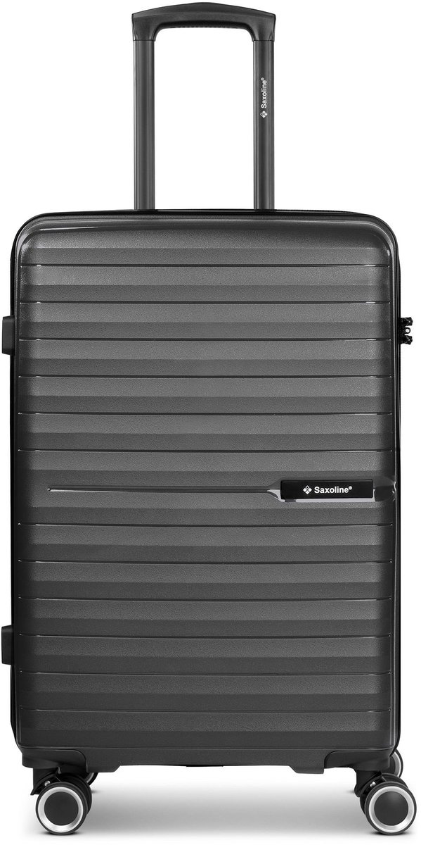 Saxoline Fiesta 4 wielen Trolley M 65 cm - Harde bagage - Combinatieslot - anthracite-black