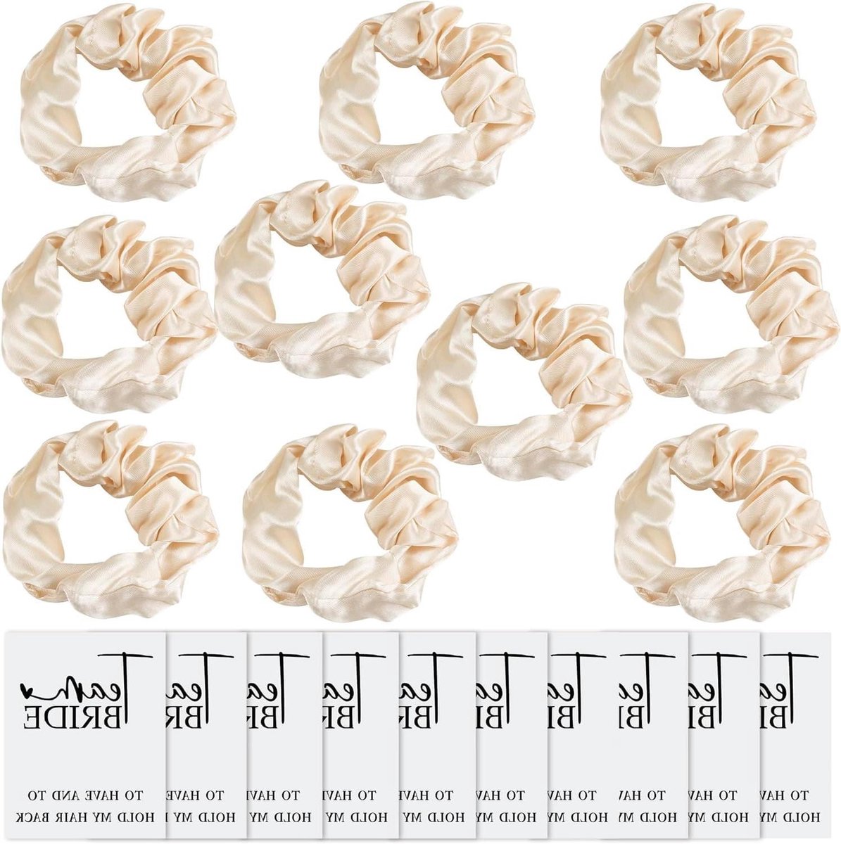 Ronte - Scrunchies 10-pack voor Hen Do Feest - Bruid to Be Accessoires