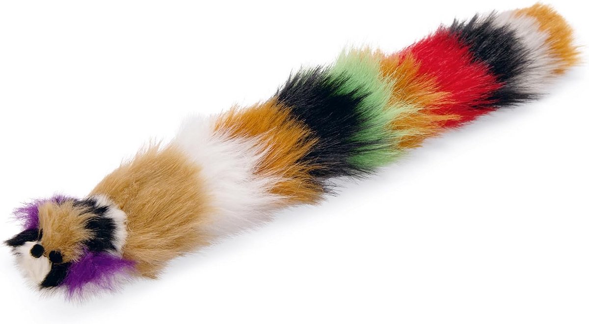 Lange Pluche Speelgoed Worm met Kattenkruid - Flexibel & Gestreepd Speeltje voor Katten