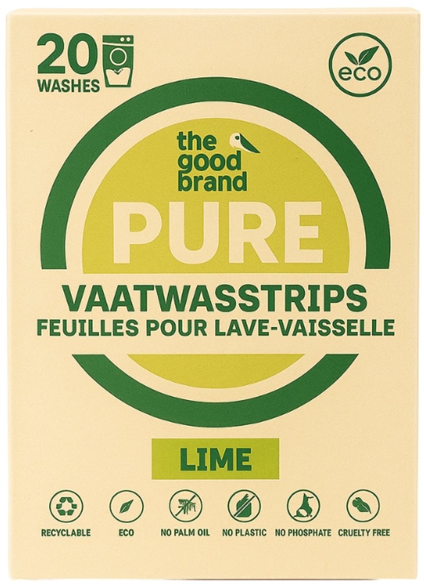 The Good Brand - Vaatwasstrips - Lime- 20 wasbeurten