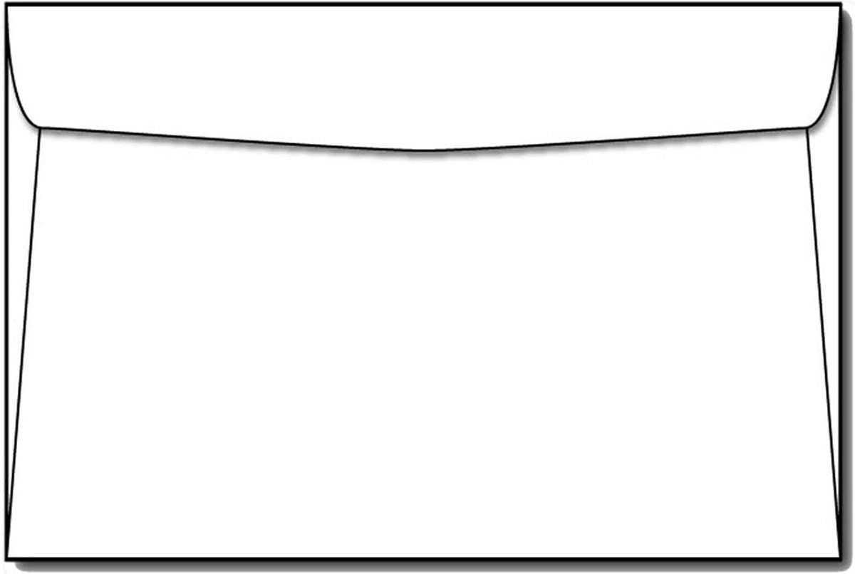 Witte enveloppen 15 cm x 23 cm, 50 stuks