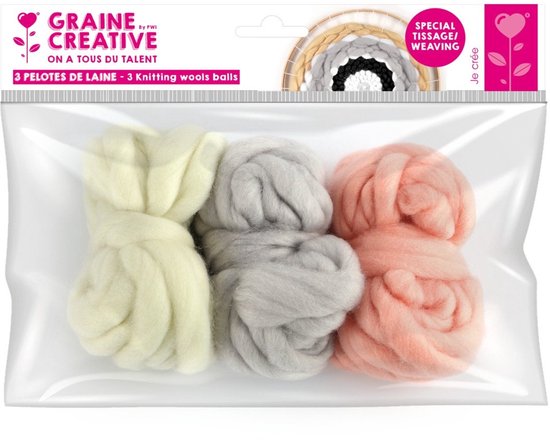 Fils à coudre à tisser Mega 3x5 m Mix blanc cassé