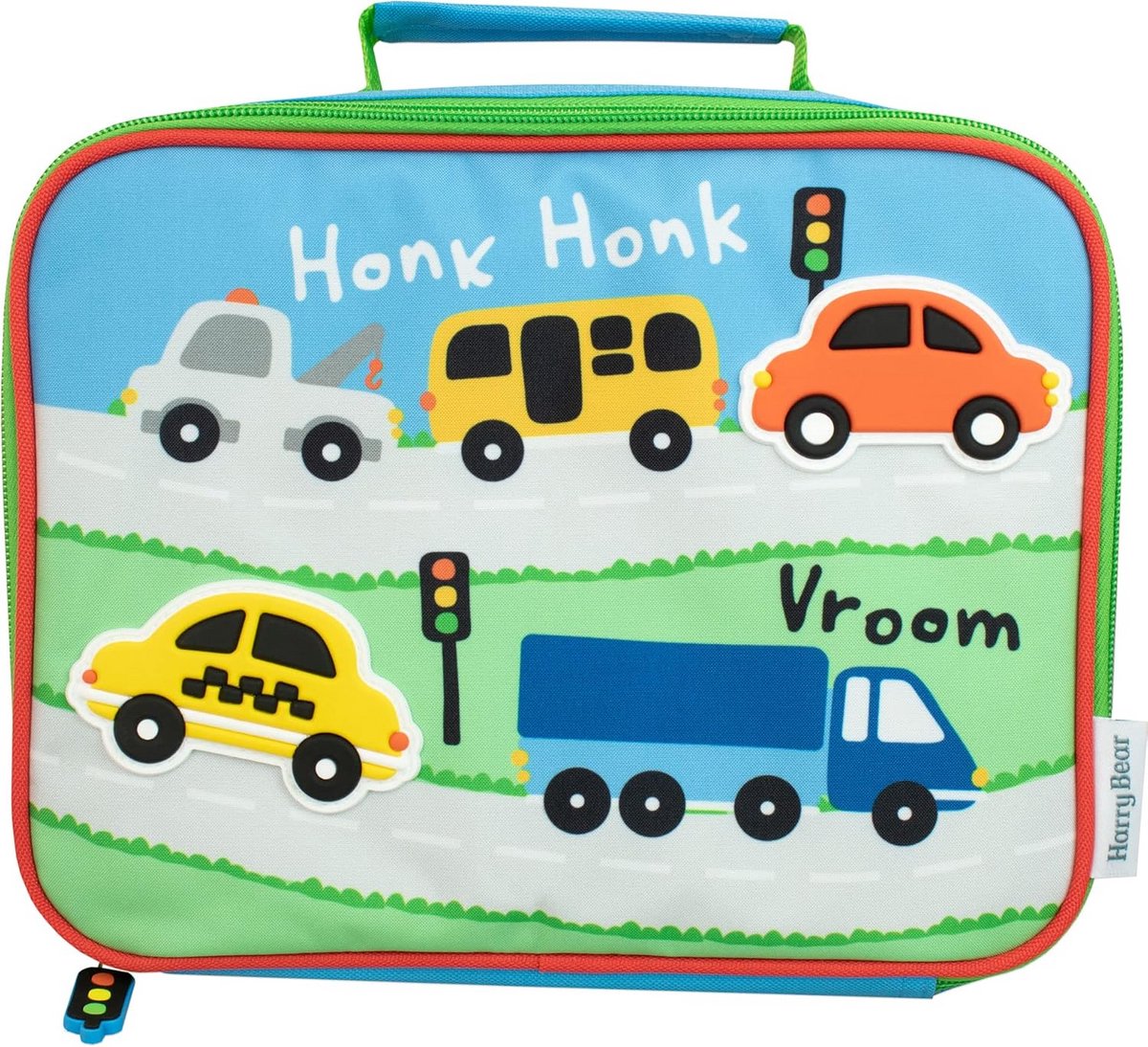 Kinder Lunchtas Voertuigen – Ruim Model met Drankhoudertje & Speelse Prints