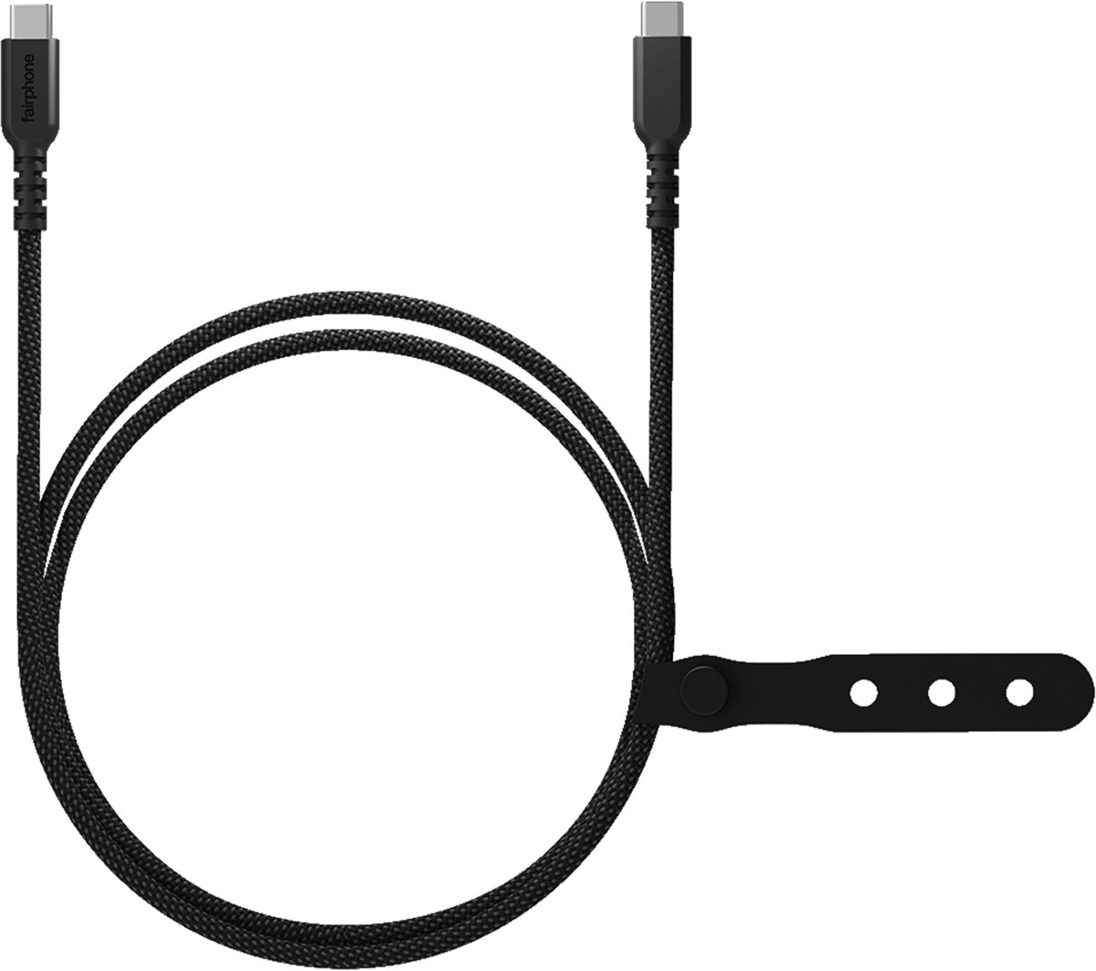 Fairphone LongLife USB-C naar USB-C/USB-A Oplaadkabel - 240W - 2,5 meter - Zwart