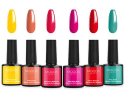 Moods Gellac 6-delige Set - Gel Nagellak - 8ML - Take me to the Candyshop Edition - Gellac - Nagels - Gellak Starterspakket - Zomerse Kleuren - HEMA- & TPO-vrij