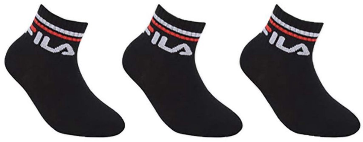 Sokken Fila Fila Quarter Plain N 27-30 Zwart