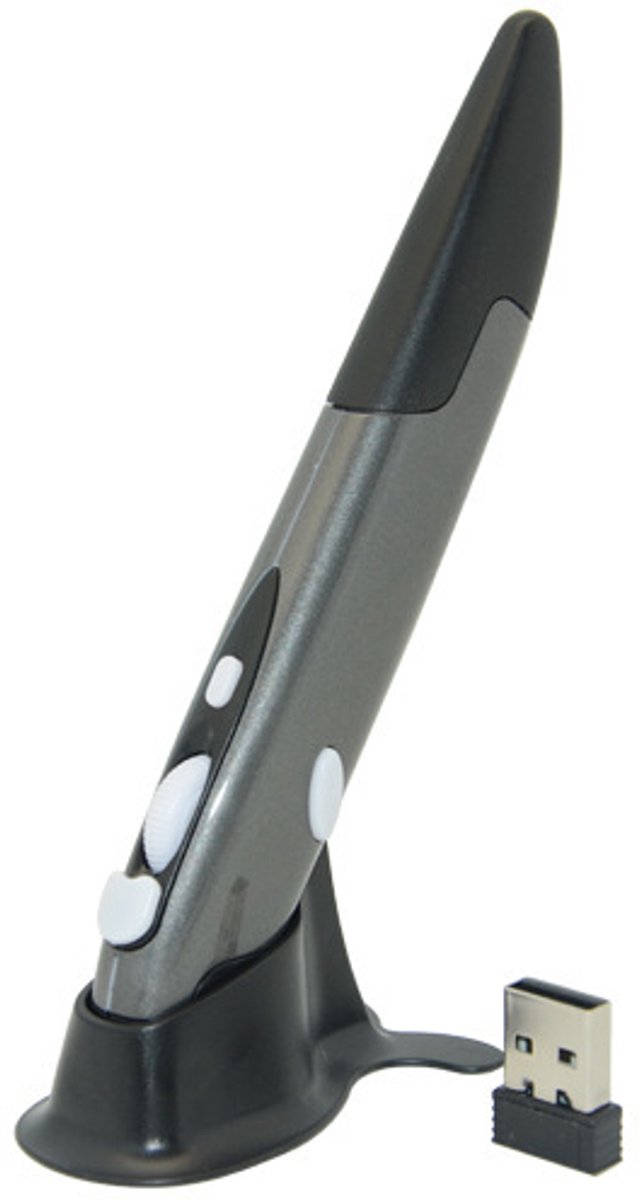 2.4G draadloze penmuis, verticale penvormige muis, computeraccessoire (grijs)
