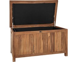 CLP Opbergbox tuinkussenbox Novena - waterdicht - tuinkussenbox - opbergbox - van teakhout - weerbestendig - voor buitengebruik - teak