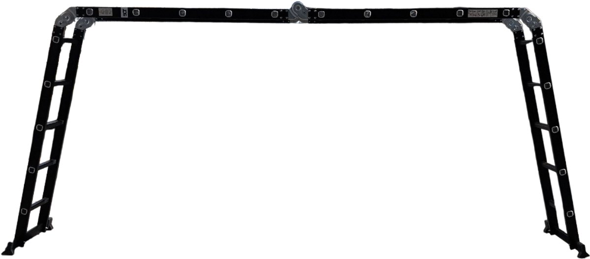 SCT - Ladder - 4x4 Multi Vouwladder - telescoopladder - Zwart – foto 2