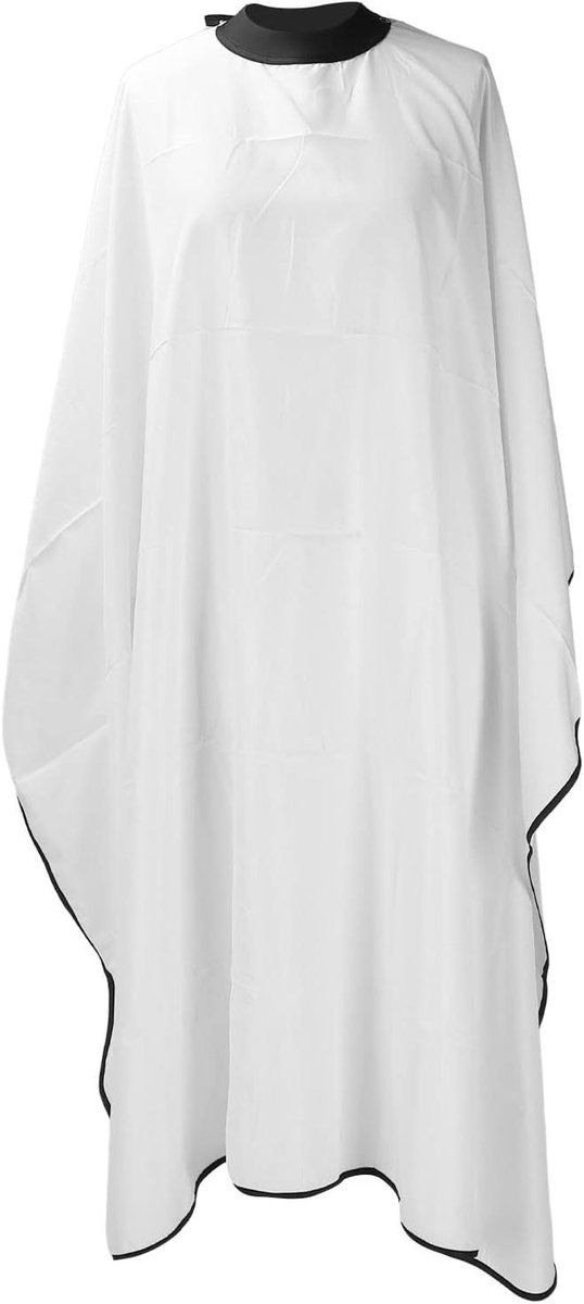 Kappersschort voor Mannen en Vrouwen - Zwarte en Witte Kapselcape - Salonkappercape met Lekvrije en Ademende Eigenschappen - Hoogwaardige Kappersstylingcape in Verschillende Kleuren