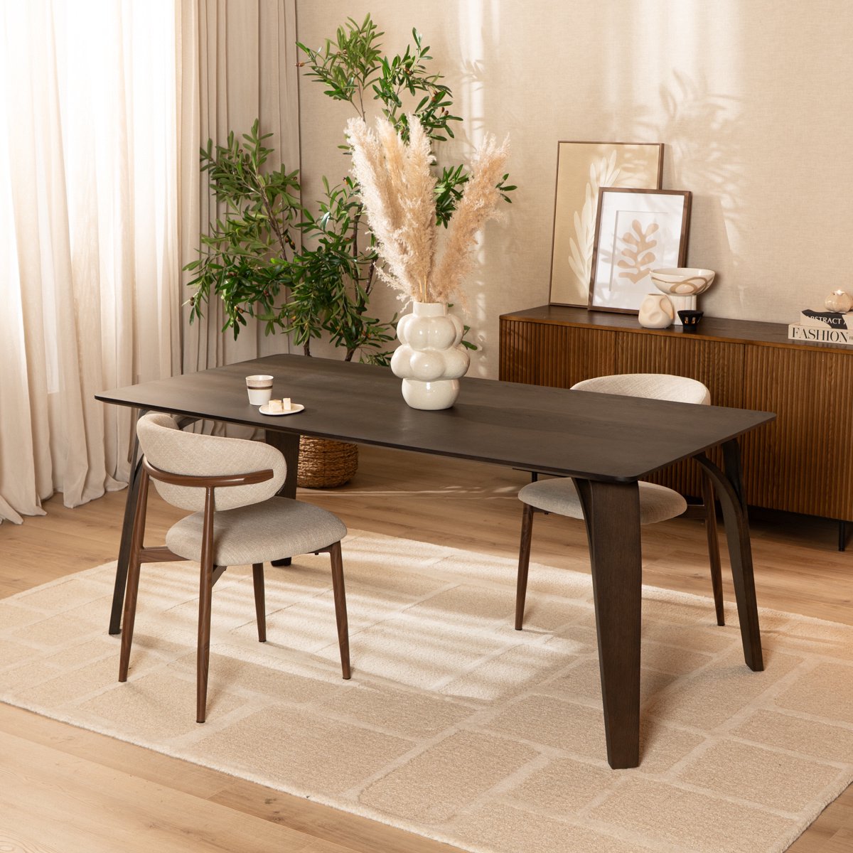 Bronx71® Eettafel Flint walnoot 220 x 100 cm