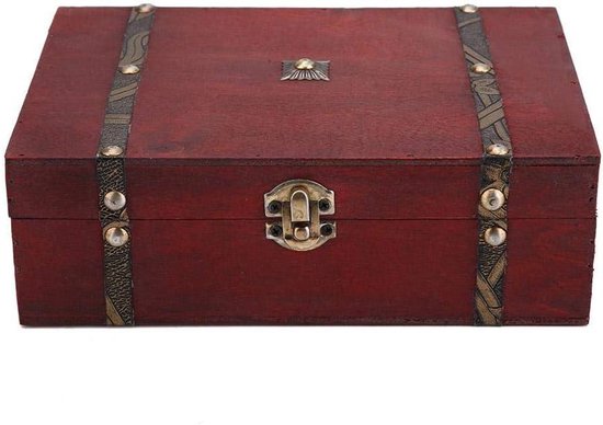Ajuny Schatkistje van hout, decoratief, handgesneden souvenirkistje met Keltische levensboom, naturel, multifunctioneel bewaarkistje voor sieraden, snuisterijen, horloges e.d., geweldig cadeau