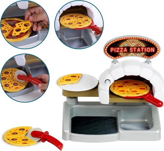 Pizza Station speelset - inclusief pizzaroller, pizzaschep en 2 pizzaborden - speelgoed voor kinderen vanaf 3 jaar — afbeelding 3