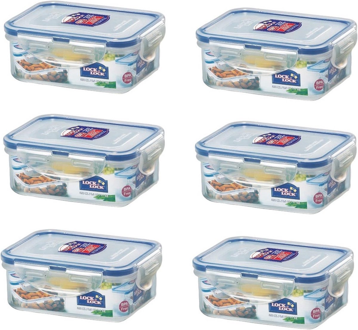 Vershouddozen set 6-delig, elk 350 ml, luchtdicht