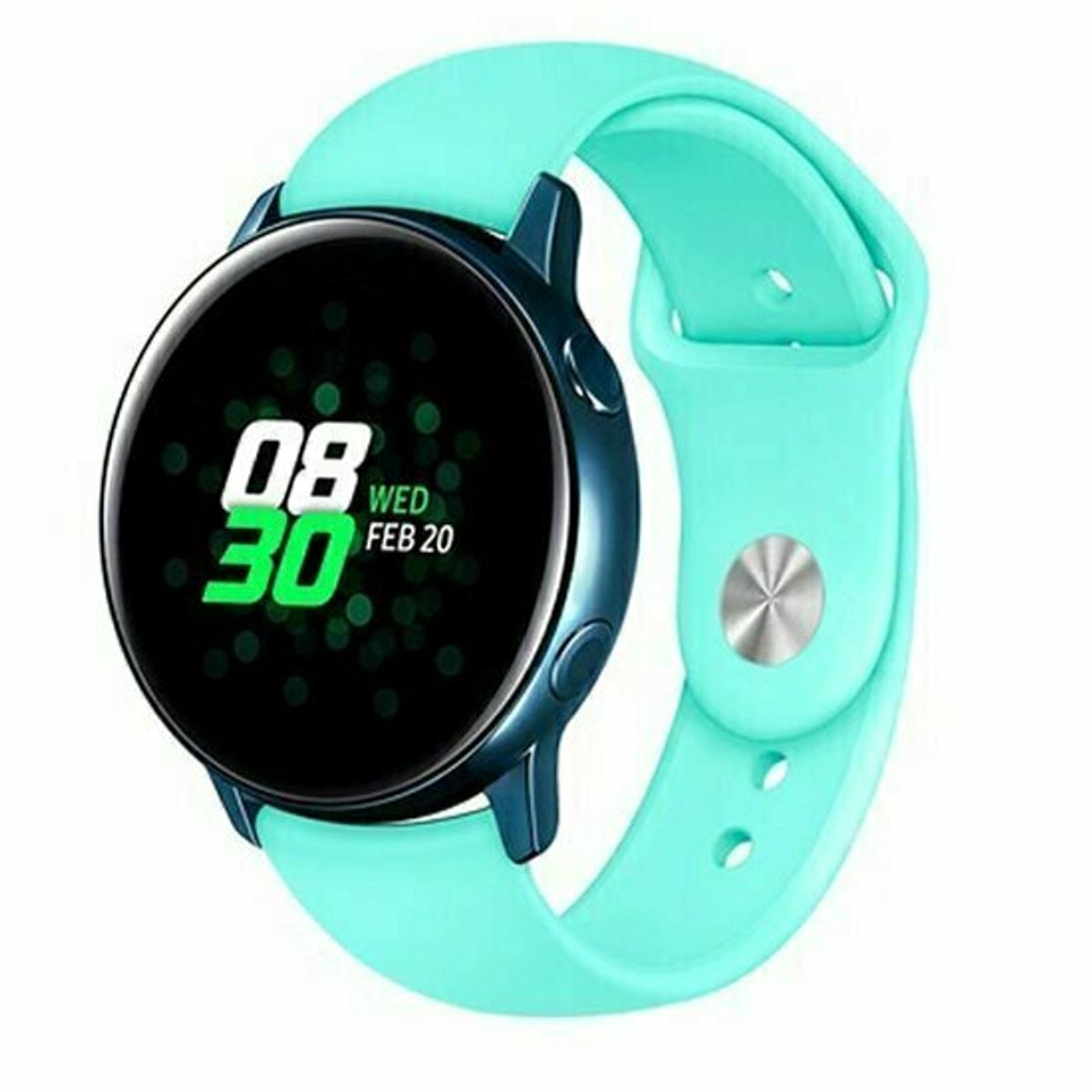 By Qubix - Rubberen sportband - Aqua blauw - geschikt voor Huawei Watch 5 - 46mm