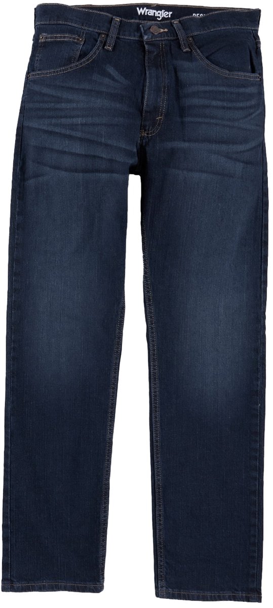 WRANGLER REGULAR FIT BLACKENED INDIGO REGULAR STRAIGHT HEREN Wit