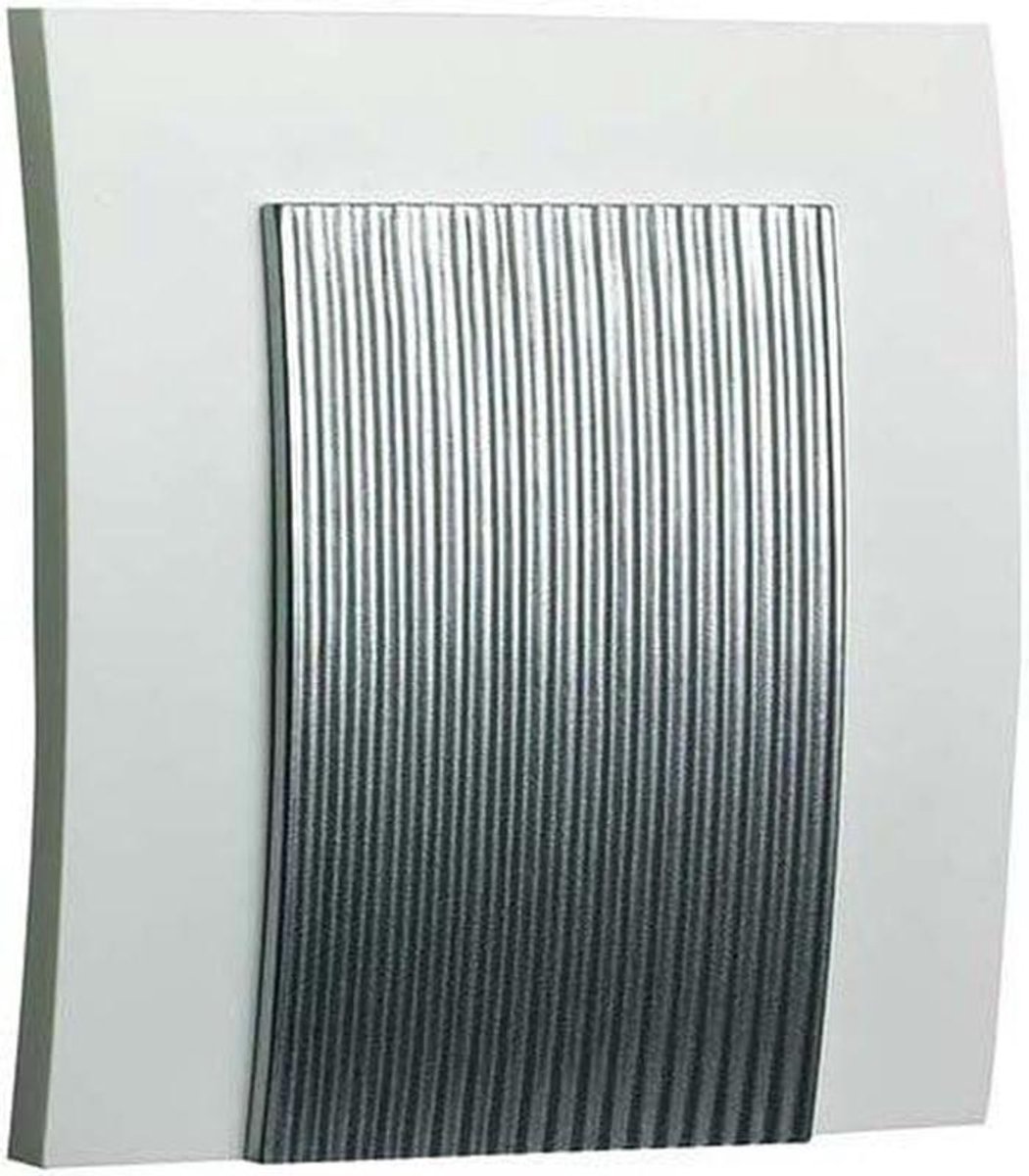 Elektromechanische Deurbel Gong Tweeklank Wit/Zilver Metallic