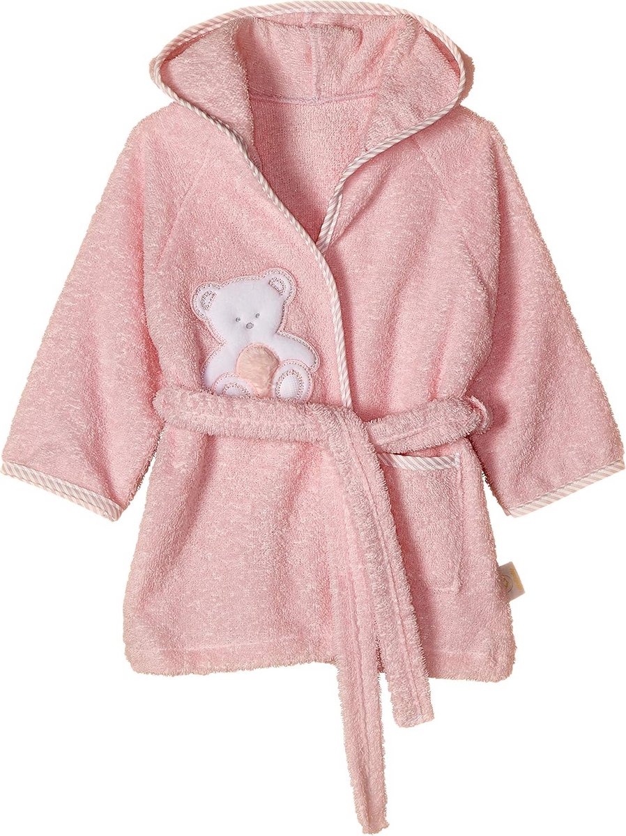 Zachte Badstof Badjas voor Pasgeboren Baby's (0-6 Maanden), Roze