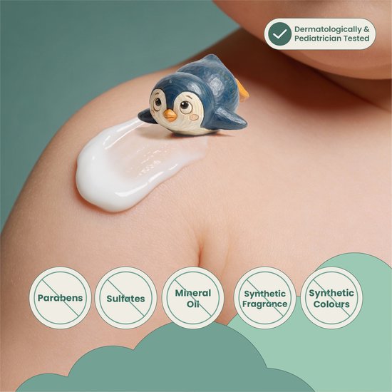 Vanan Green Cuddle Hydraterende Baby Lotion - Met Aloë Vera, Melkproteïne & Kokosolie - Dagelijkse Verzorging voor Gevoelige Babyhuid - 200 ml van Vanan — afbeelding 2
