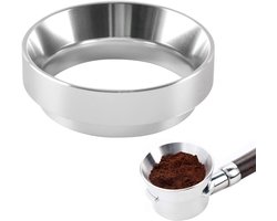 Doseerring - 51mm - Doseertrechter - Dosing Funnel - Barista coffee dosing funnel - Doseerring Koffie - Barista Essentials - magnetische espresso-doseertrechter - met vier magnetische kralen om te voorkomen dat poeder rondvliegt - Zilver