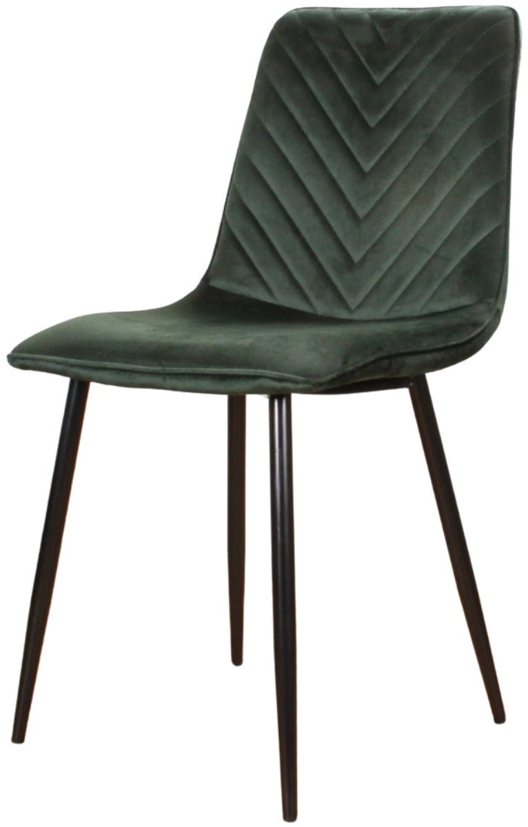 DS4U - Gaby eetkamerstoel Velvet Groen - Luxe design - Comfortabel zitvlak - Stijlvolle toevoeging aan uw interieur