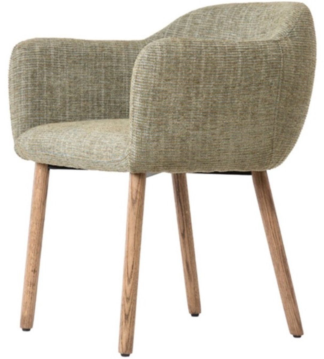 Blaine eetkamerstoel - groen+hout donkerbruin