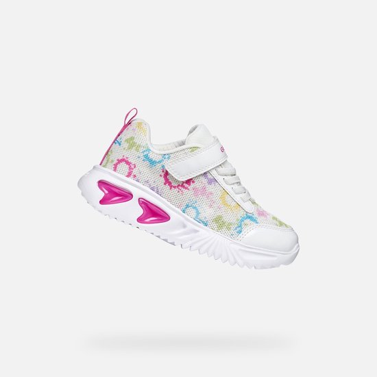 GEOX ASSISTER MEISJES Sneakers - WIT/VEELKLEURIG
