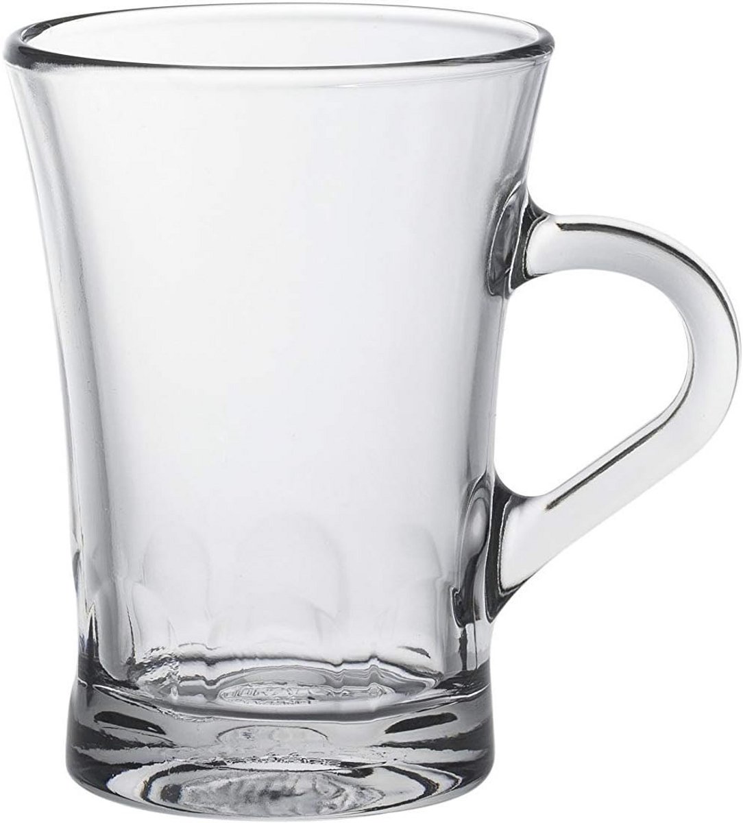 Set van 6 Glazen Koffiemokken, 170 ml, Transparant, Hittebestendig