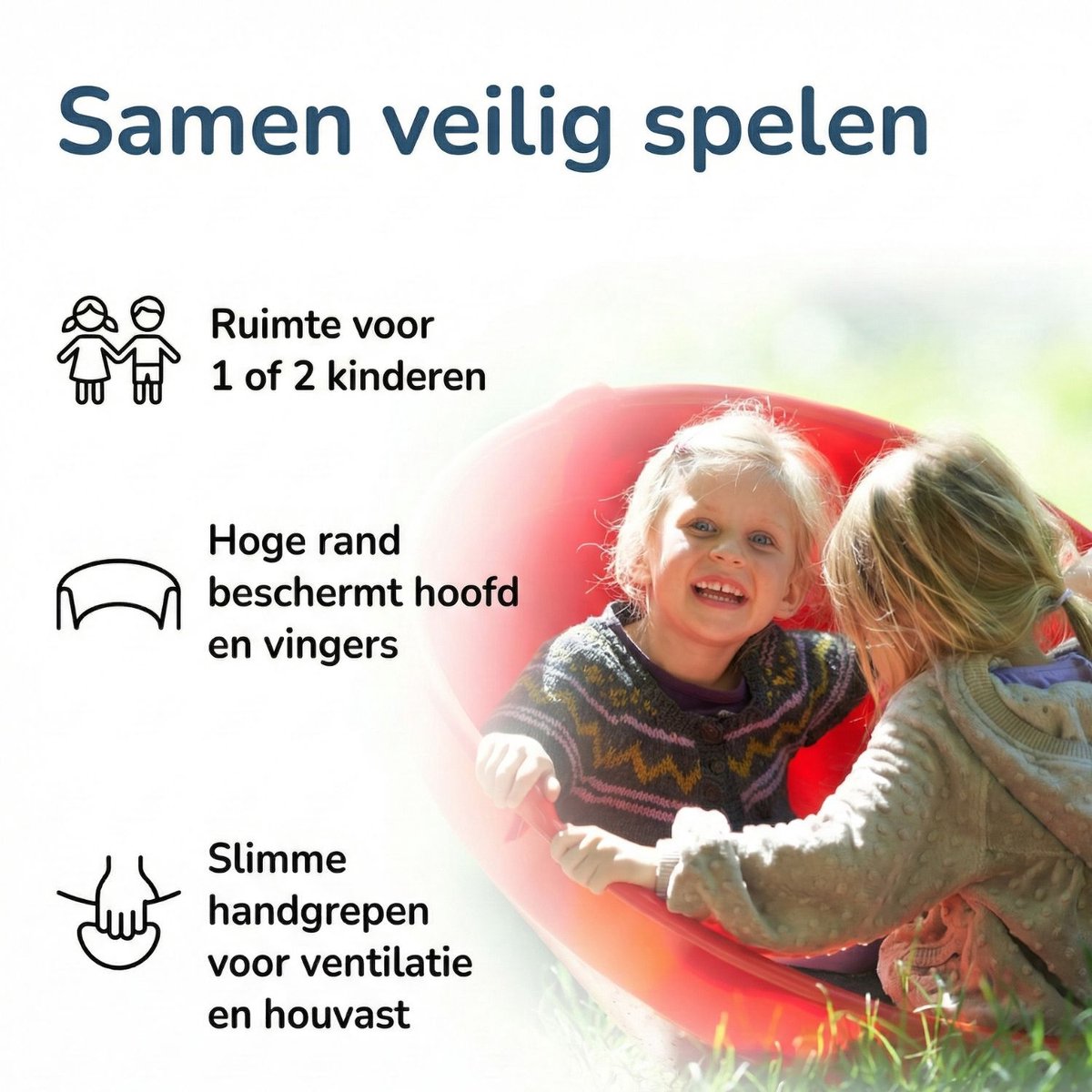Gonge Reuze draaitol - Educatief Speelgoed - 80 cm - Bevordert motoriek - Kinderen 3 tot 10 jaar - Schommeltol — afbeelding 5