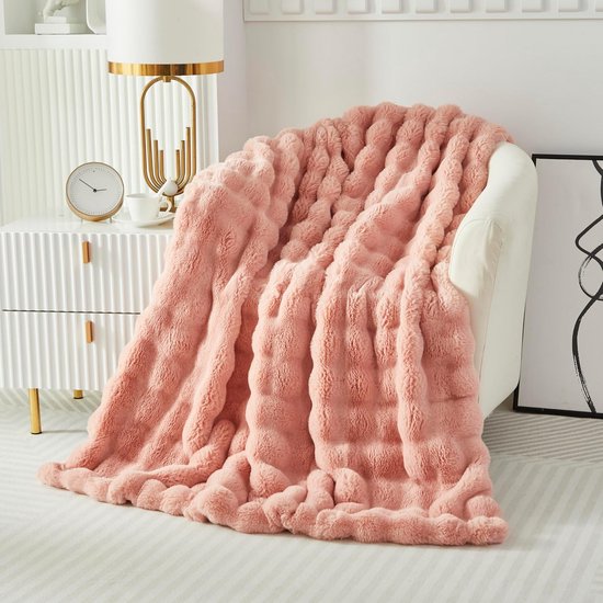 Lounge Pug Sherpa-sprei Deken Ultra Pluche Corduroy Sabel 100 x 140 cm