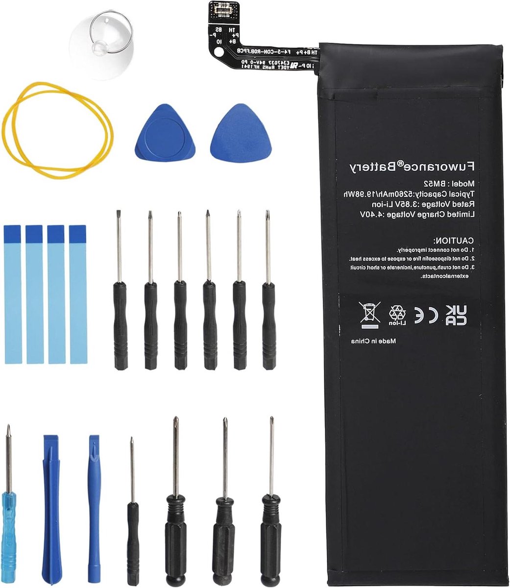 Reserveaccu voor Xiaomi Mi Note 10 - Accu 5260 mAh - Compatibel met Note 10 Lite, Note 10 Pro - Oplaadbare Lithium-Ion - Smartphone/Mobiele telefoon - BM52 - M1910F4G M2002F4LG M1910F4S - 3,85V - Geschikt voor Xiaomi - Wit/Zwart