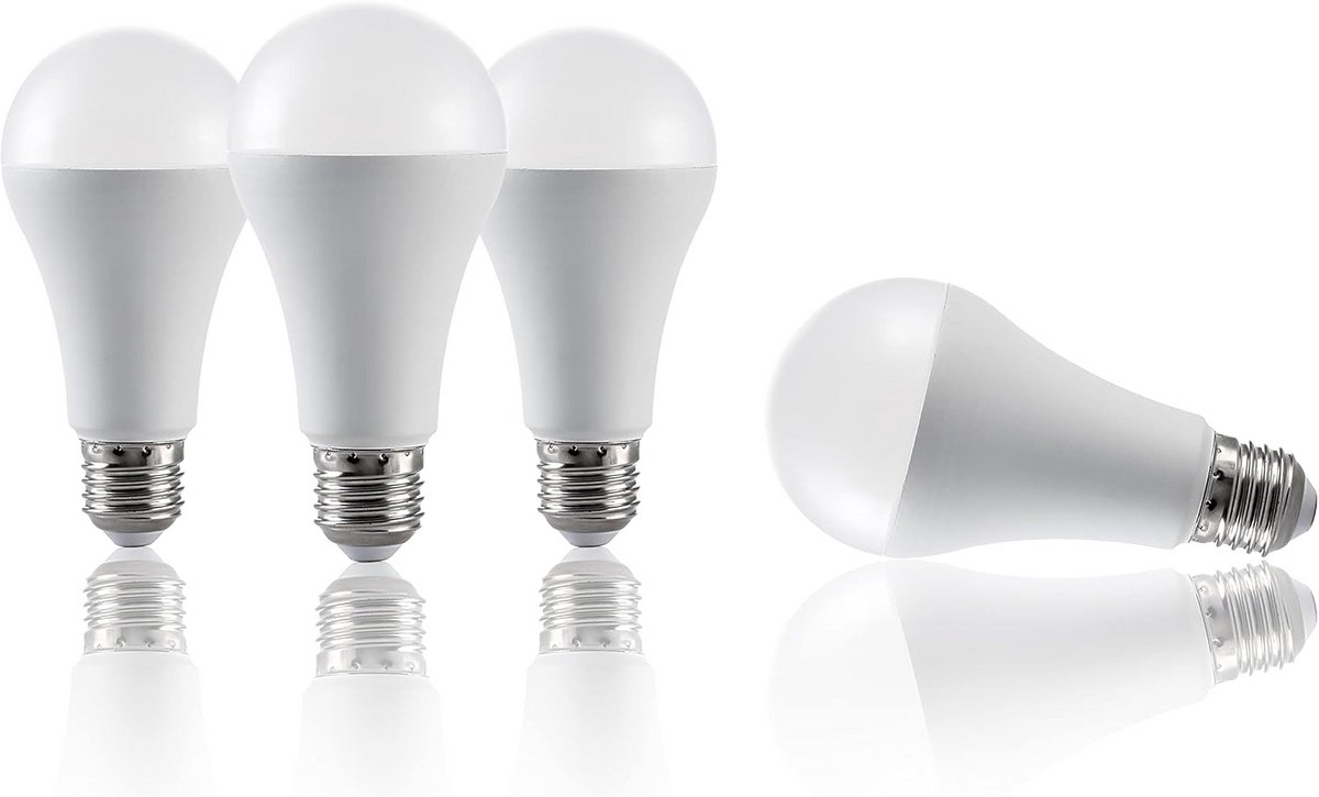 E27 LED Lamp 16W Extra Felle Daglicht Wit (6500K) - 1521 Lumen - Dimbaar - 4 Stuks