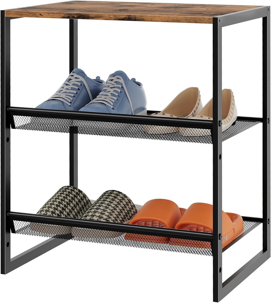 3-laags schoenenkast met grote capaciteit voor 42 paar schoenen