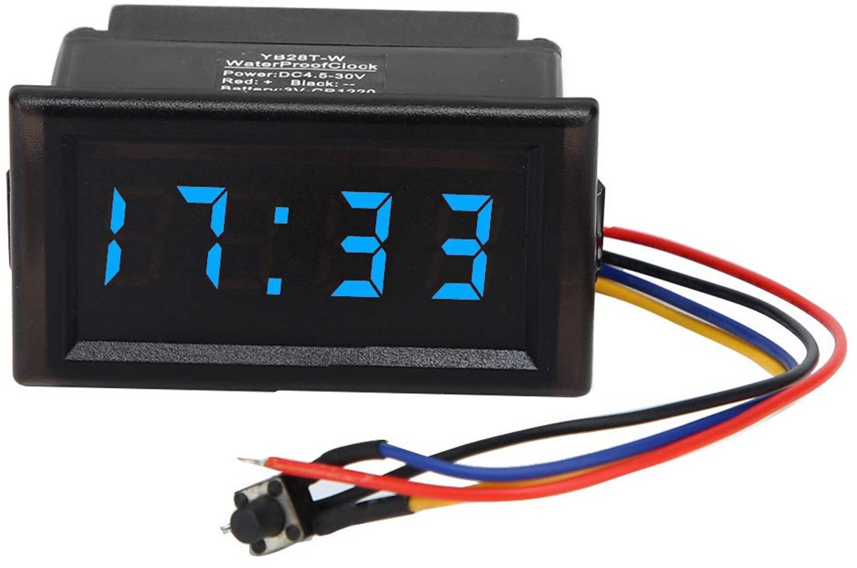 Digitale Klok voor Auto Dashboard met Nachtverlichting