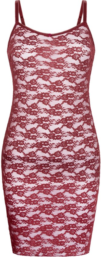 Hunkemöller Slipdress entièrement Dentelle Rouge