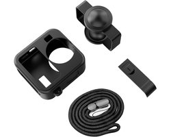 Geschikt voor GoPro Max2 siliconen hoesje, schokbestendige beschermhoes, zijdeksel voor het opladen van de batterij, lensdop