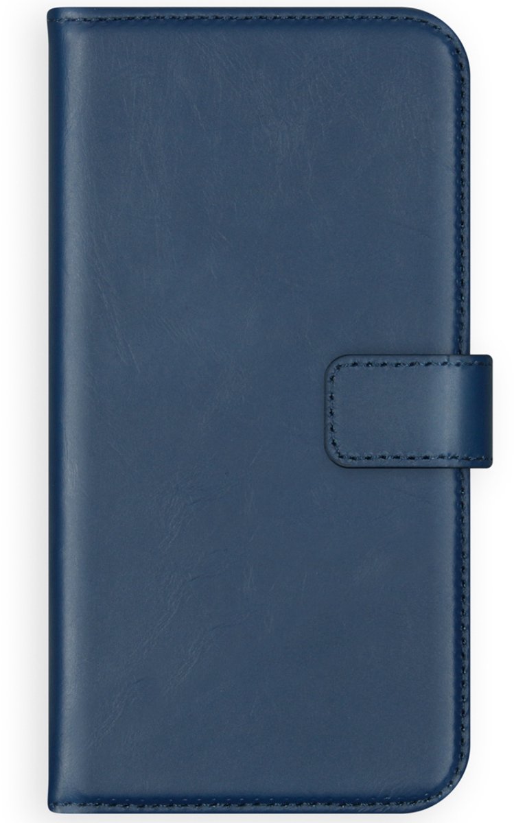 Selencia Hoesje - Geschikt voor Samsung Galaxy A21s - Echt Lederen Bookcase - Blauw