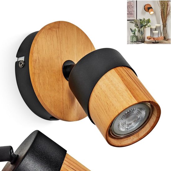 ZMH LED wandlamp binnenwandlamp hout - 100 CM 36W moderne hallamp wand op en neer licht indirect 3000K warm witte wandverlichting voor woonkamer slaapkamer hal trap