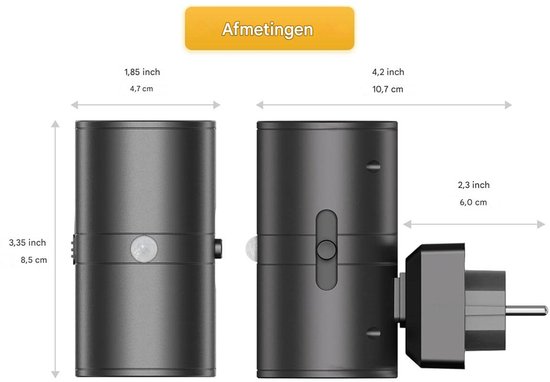 GELLDG 2 stuks LED-nachtlampjes - Stekkerlamp met bewegingssensor - Warm licht - Instelbare helderheid 0-100 lumen - Dimbaar nachtlampje voor binnen - Geschikt voor gangen, slaapkamers, trappenhuizen en keukens van GelldG — afbeelding 4