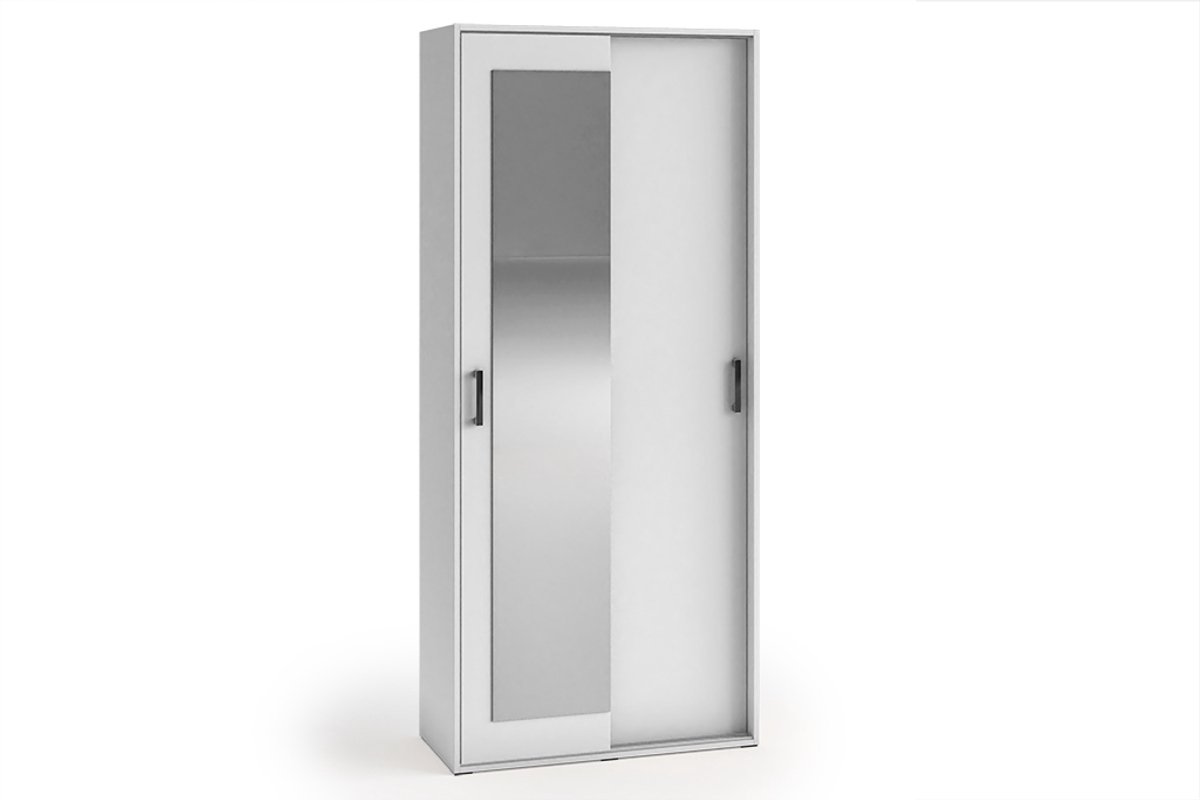 Margaret Hadas24 Kledingkast Vanessa I 90 cm Garderobe Kast Spiegel Slaapkamer Jeugdkamer (wit)