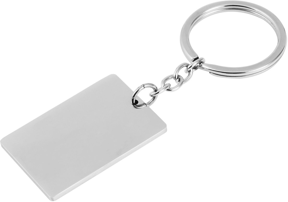 AKZENT Akzent Unisex Sleutelhanger Vincent Akzent roestvrijstalen sleutelhanger met graveerplaatje