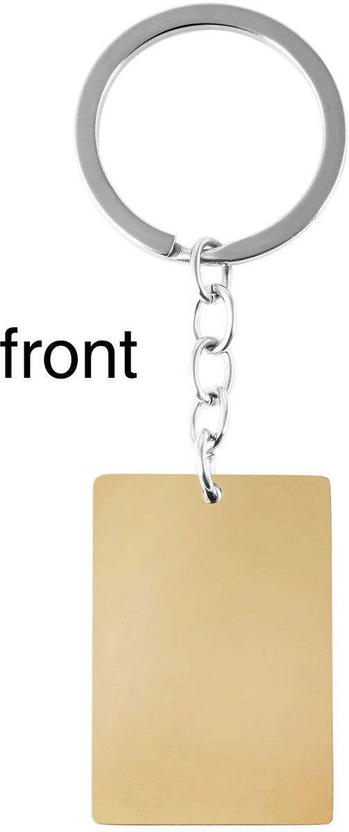 AKZENT Akzent Unisex Sleutelhanger Vincent Akzent roestvrijstalen sleutelhanger met graveerplaatje